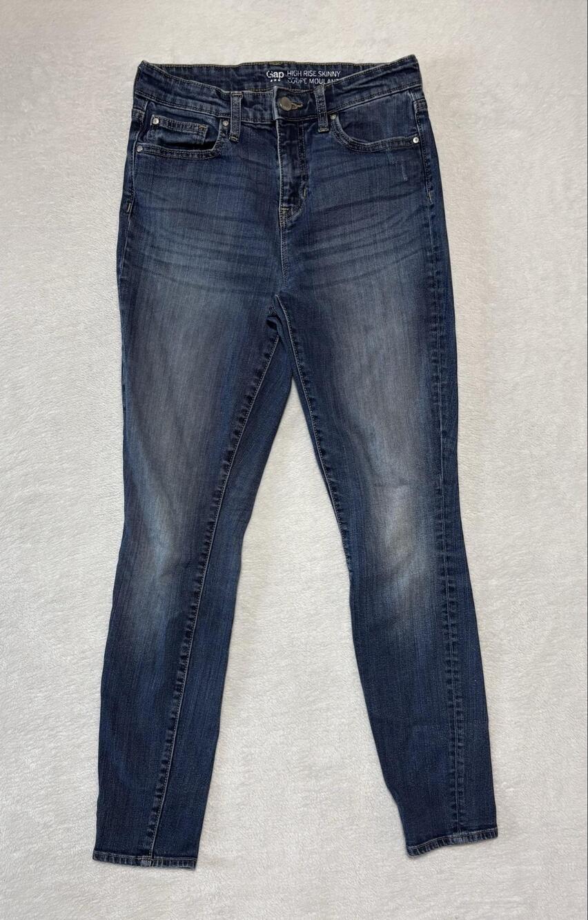 Gap 1969 High Rise Skinny Jeans Womens 2/26A Blue Medium Wash Stretch Denim